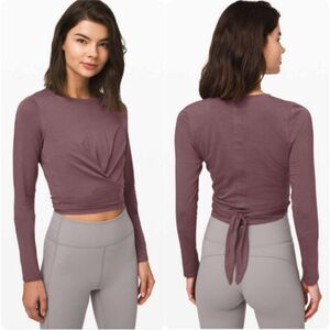 Lululemon Time to Restore Long Sleeve Top | Antique Bark | Size 6